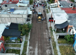 Atlixco pone en marcha obra vial en calle de las Zinnias
