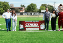 Rehabilitan cancha de futbol 7 en la UH Manuel Rivera Anaya