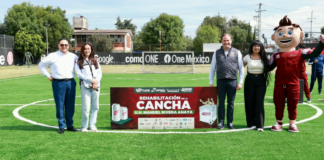Rehabilitan cancha de futbol 7 en la UH Manuel Rivera Anaya