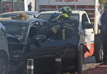Hombre queda prensado tras carambola en la en Calzada Zaragoza