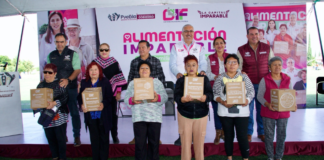 DIF Puebla Capital entrega 585 despensas en Hueyotlipan