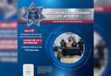 Detienen a dos hombres con presunta droga y arma en Atlixco