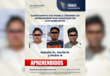 FGE Puebla detiene a tres por homicidio y tentativa de homicidio