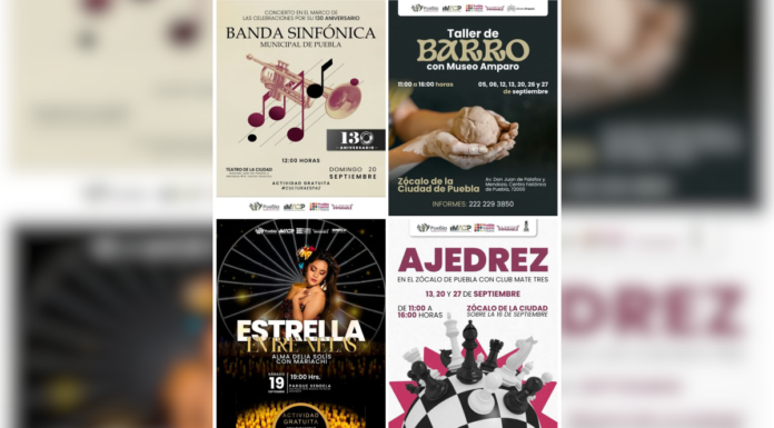 Fin de semana en Puebla tendrá conciertos, talleres y actividades