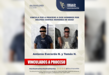FGE vincula a proceso a dos hombres por delitos contra menores de edad