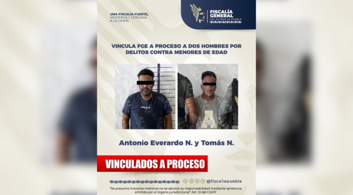 FGE vincula a proceso a dos hombres por delitos contra menores de edad