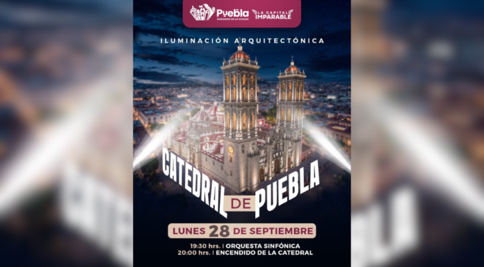 Estrenarán nueva iluminación en la Catedral de Puebla