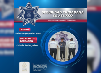 Detienen a motociclista tras accidente vial en Atlixco