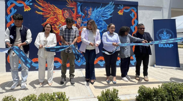 Estudiantes BUAP plasman talento y creatividad con mural en Tepeaca