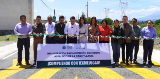 Texmelucan pavimenta calle Tlaxco con inversión de 2.6 mdp