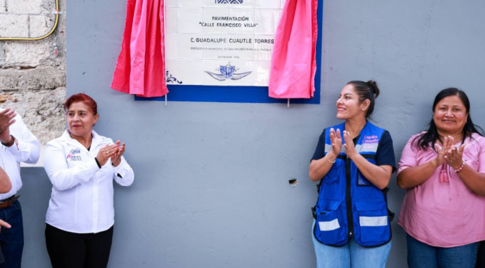 San Andrés Cholula inaugura rehabilitación de la calle Francisco Villa