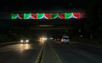 Puebla ilumina 19 bajo puentes por festividades patrias