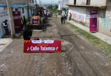 Inicia rehabilitación vial de la calle Talamsa en Xochimehuacan