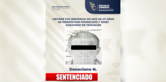 Dan 47 años de prisión a hombre por feminicidio y robo en Tehuacán