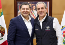 Alejandro Armenta reporta a Pepe Chedraui inversión de 11 mil 500 mdp