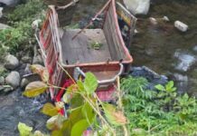 Hombre muere tras caer con su camioneta a río en Hueytamalco