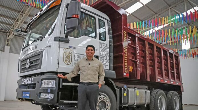 Nuevo camión reforzará trabajos de rehabilitación de drenajes en Cuautlancingo