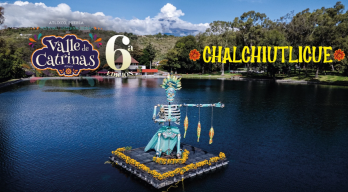 Chalchiuhtlicue engalana el Valle de Catrinas en Atlixco