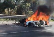 Incendio de camioneta cierra la México-Puebla