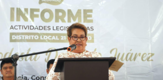 Modesta Delgado rinde su Segundo Informe Legislativo