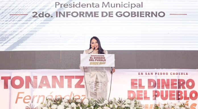 Tonantzin Fernández afirma que va por la “ruta correcta” en San Pedro Cholula