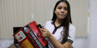 Estudiante mexicana crea extintor que apaga el fuego con sonido