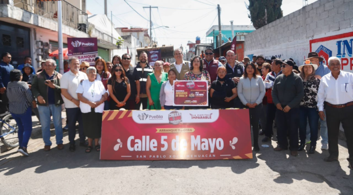 Inicia rehabilitación de la calle 5 de Mayo en Xochimehuacán