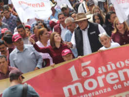 Conmemoran 15 años de Morena con marcha en Zacatlán