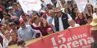 Conmemoran 15 años de Morena con marcha en Zacatlán