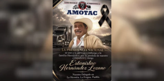 Delegado de la AMOTAC fue asesinado frente a su hijo en Puebla