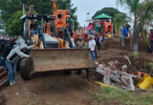 Habitantes de Xoxtla rompen cerco de seguridad en Pozo Pavigi