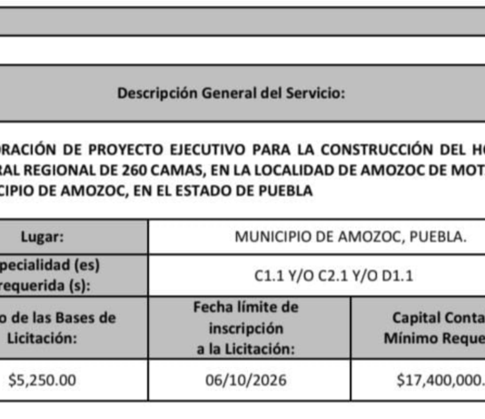 Tras 7 años, licitan proyecto para Hospital del IMSS en Amozoc