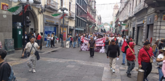 Marcha de la 28 de Octubre provoca cierres en calles de Puebla