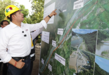 Gobierno de Puebla supervisa obra hidráulica en el río Pantepec