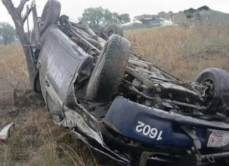 Patrulla de la Policía Estatal se accidenta en la Acatzingo-Quecholac