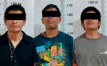 Cuatro personas son aseguradas con neumáticos en Sanctorum