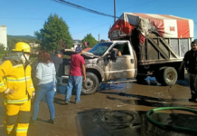 Se incendia vehículo en la carretera Zacatlán-Chignahuapan